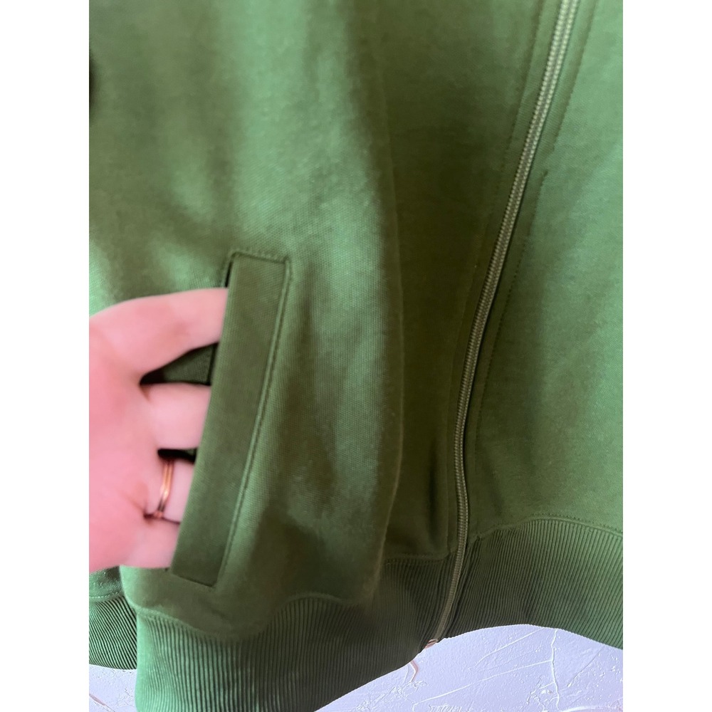 Fred Perry Womens Green Glitter Stripe Track Jacket J6729 Size US 10 UK 14 - Picture 2 of 6